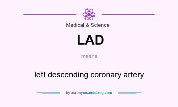 What does LAD mean? It stands for left descending coronary artery