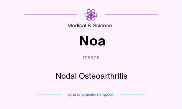 What does Noa mean? It stands for Nodal Osteoarthritis