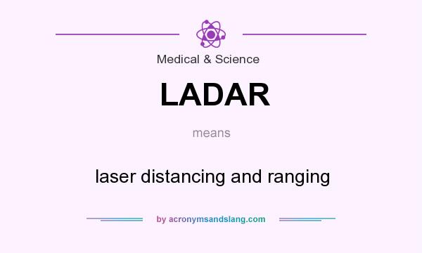 What does LADAR mean? It stands for laser distancing and ranging