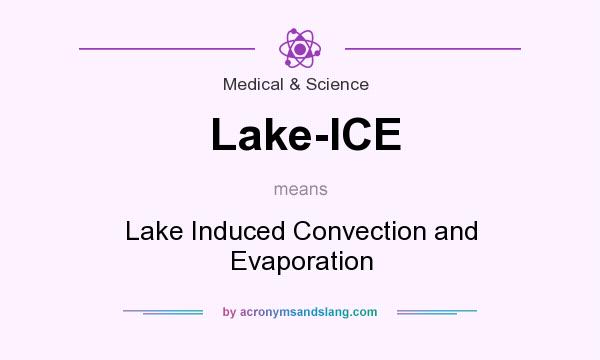 What does Lake-ICE mean? It stands for Lake Induced Convection and Evaporation