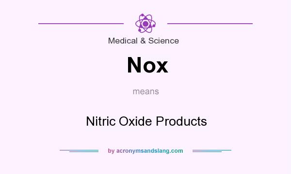 What does Nox mean? It stands for Nitric Oxide Products