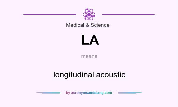 What does LA mean? It stands for longitudinal acoustic