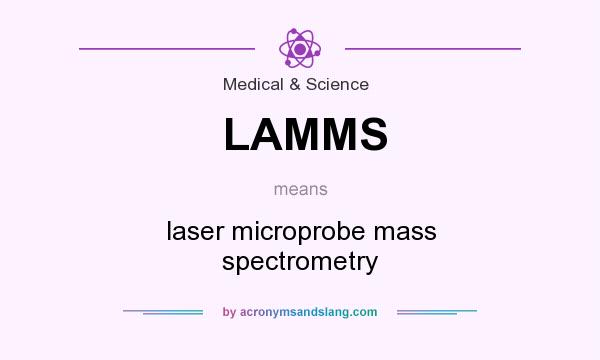 What does LAMMS mean? It stands for laser microprobe mass spectrometry
