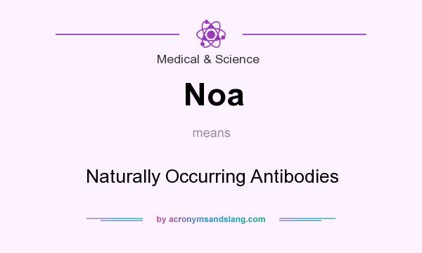 What does Noa mean? It stands for Naturally Occurring Antibodies