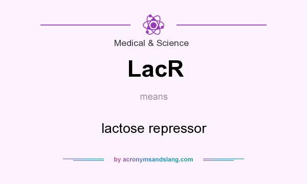 What does LacR mean? It stands for lactose repressor
