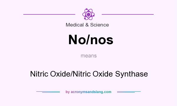 What does No/nos mean? It stands for Nitric Oxide/Nitric Oxide Synthase