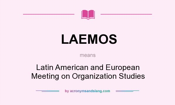 What does LAEMOS mean? It stands for Latin American and European Meeting on Organization Studies