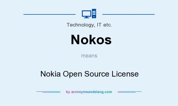 What does Nokos mean? It stands for Nokia Open Source License