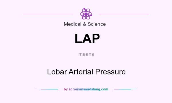 What does LAP mean? It stands for Lobar Arterial Pressure