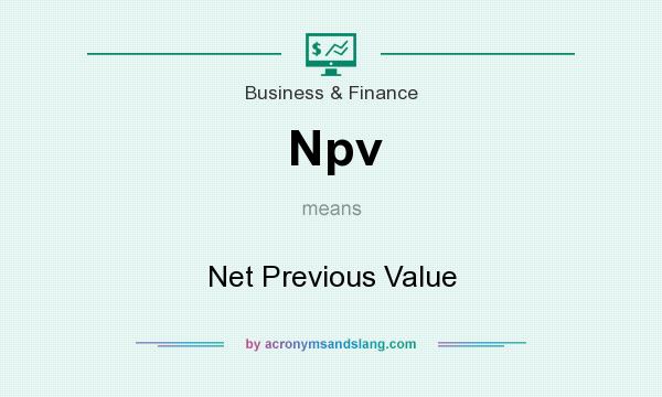 What does Npv mean? It stands for Net Previous Value
