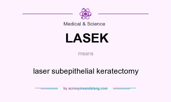 What does LASEK mean? It stands for laser subepithelial keratectomy
