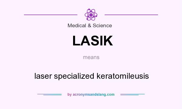 What does LASIK mean? It stands for laser specialized keratomileusis