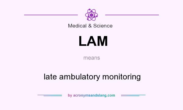 What does LAM mean? It stands for late ambulatory monitoring