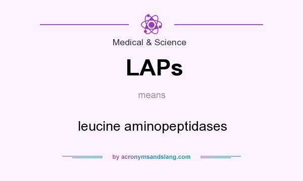What does LAPs mean? It stands for leucine aminopeptidases