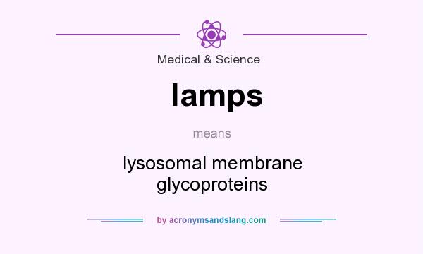 What does lamps mean? It stands for lysosomal membrane glycoproteins