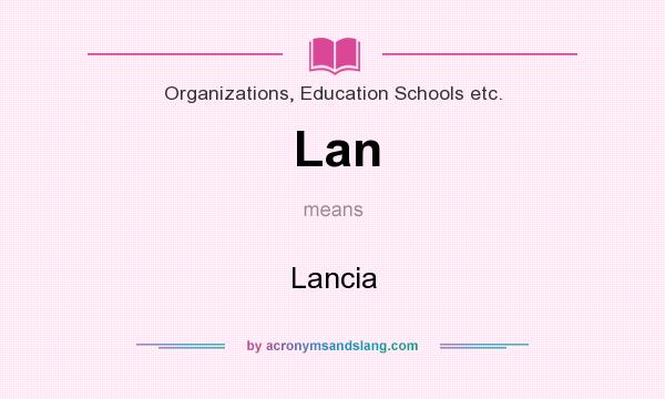 What does Lan mean? It stands for Lancia