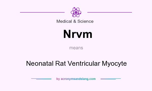 What does Nrvm mean? It stands for Neonatal Rat Ventricular Myocyte