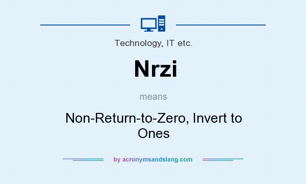 What does Nrzi mean? It stands for Non-Return-to-Zero, Invert to Ones