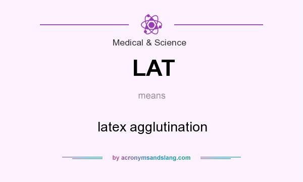 What does LAT mean? It stands for latex agglutination