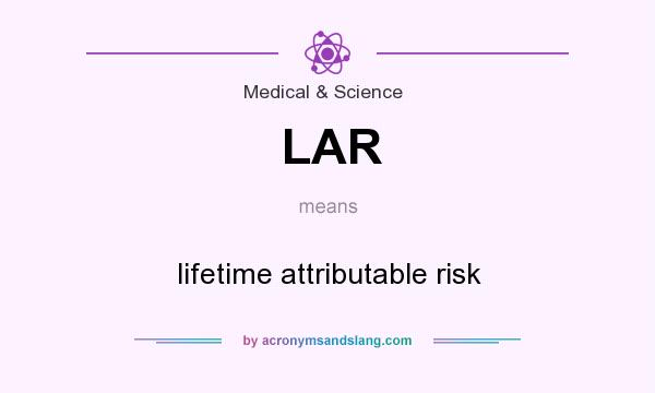 What does LAR mean? It stands for lifetime attributable risk