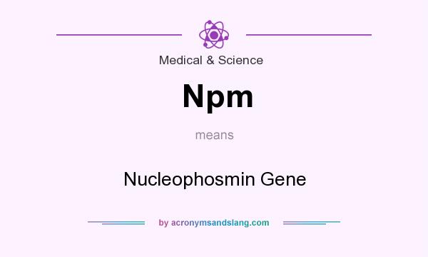 What does Npm mean? It stands for Nucleophosmin Gene