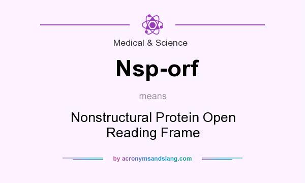What does Nsp-orf mean? It stands for Nonstructural Protein Open Reading Frame