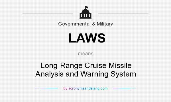 What does LAWS mean? It stands for Long-Range Cruise Missile Analysis and Warning System