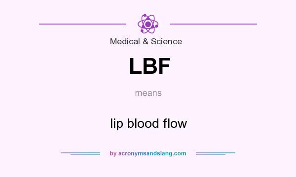 What does LBF mean? It stands for lip blood flow