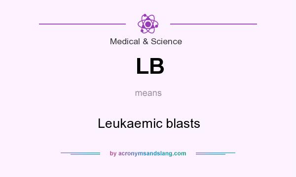 What does LB mean? It stands for Leukaemic blasts