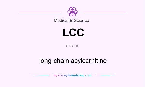 What does LCC mean? It stands for long-chain acylcarnitine