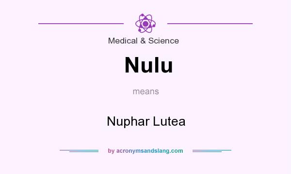 What does Nulu mean? It stands for Nuphar Lutea