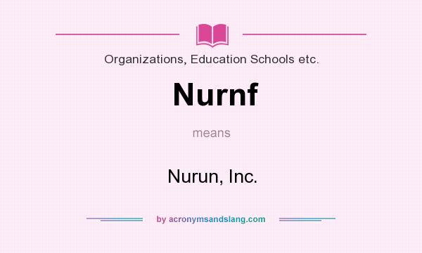 What does Nurnf mean? It stands for Nurun, Inc.