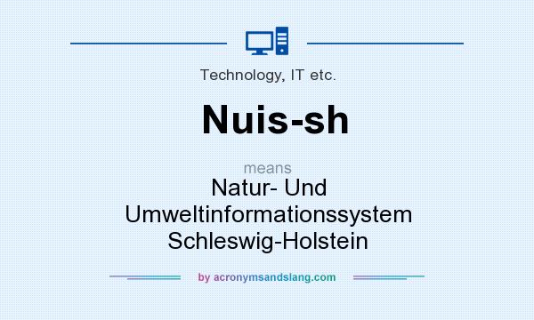 What does Nuis-sh mean? It stands for Natur- Und Umweltinformationssystem Schleswig-Holstein