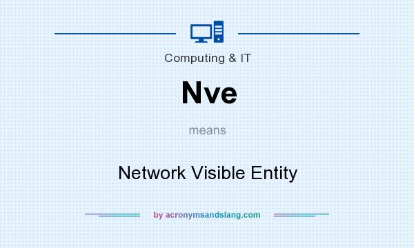 What does Nve mean? It stands for Network Visible Entity