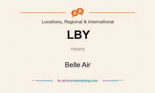 What does LBY mean? It stands for Belle Air