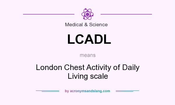 What does LCADL mean? It stands for London Chest Activity of Daily Living scale