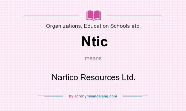 What does Ntic mean? It stands for Nartico Resources Ltd.