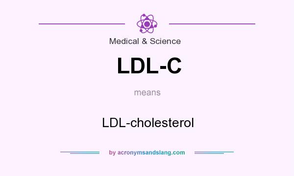 What does LDL-C mean? It stands for LDL-cholesterol
