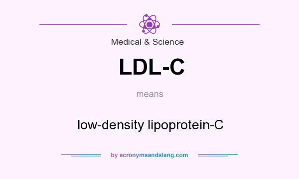 What does LDL-C mean? It stands for low-density lipoprotein-C