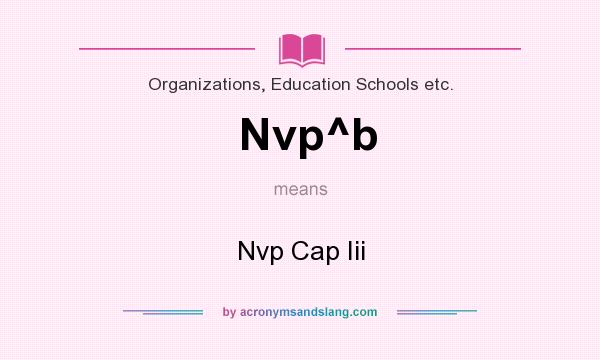What does Nvp^b mean? It stands for Nvp Cap Iii