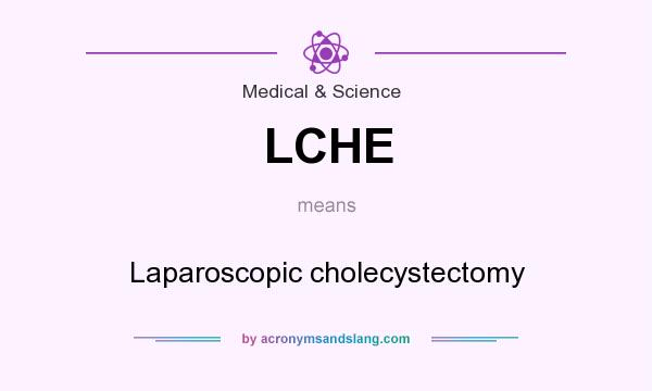What does LCHE mean? It stands for Laparoscopic cholecystectomy