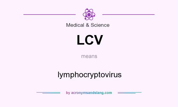 What does LCV mean? It stands for lymphocryptovirus