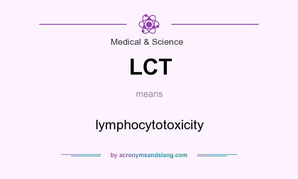 What does LCT mean? It stands for lymphocytotoxicity