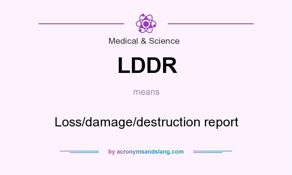 What does LDDR mean? It stands for Loss/damage/destruction report