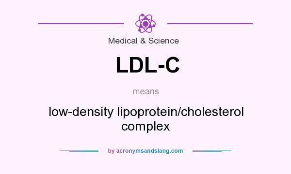 What does LDL-C mean? It stands for low-density lipoprotein/cholesterol complex