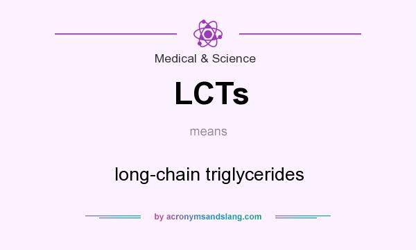 What does LCTs mean? It stands for long-chain triglycerides