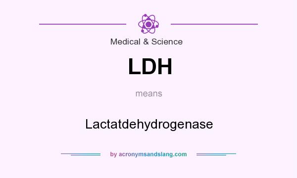 What does LDH mean? It stands for Lactatdehydrogenase