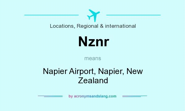 What does Nznr mean? It stands for Napier Airport, Napier, New Zealand
