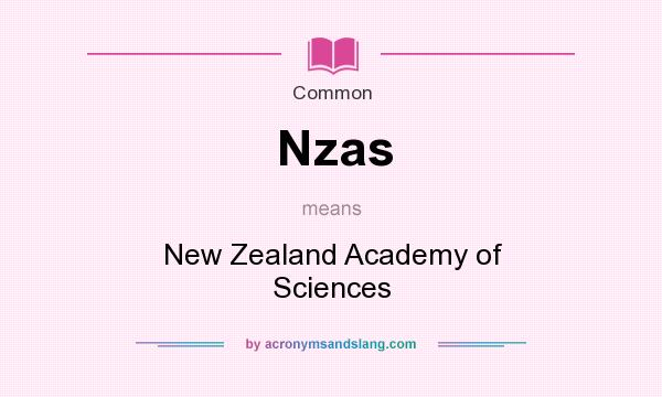 What does Nzas mean? It stands for New Zealand Academy of Sciences