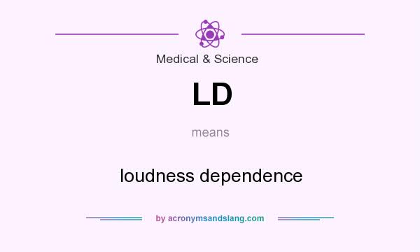 What does LD mean? It stands for loudness dependence